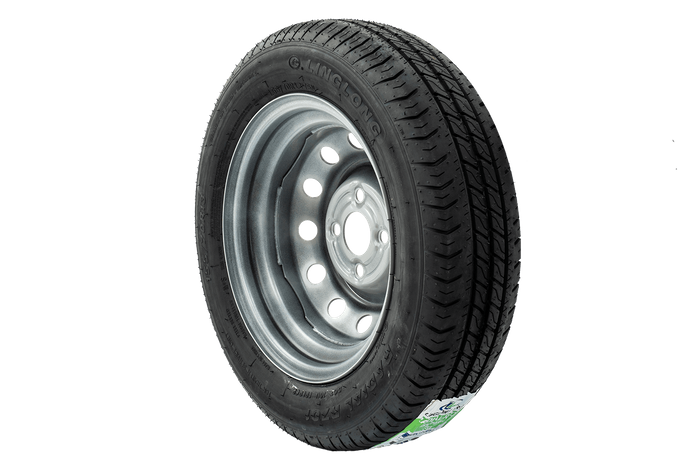 Комплект две колела за ремаркета UNITRAILER / TEMARED / NIEWIADÓW / NEPTUN / ZASŁAW LINGLONG ГУМИ 155/70 R13 75N UNITRAILER ДЖАНТИ 4Jx13" 4x100 ET:30