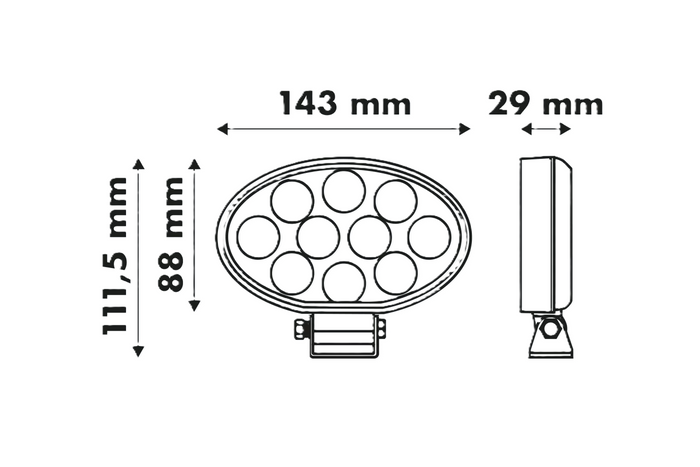 LED работна лампа рефлектор LAYTZ LY7401 40xLED 4000lm овална