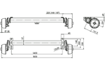 AL-KO COMPACT спирачна ос за ремарке / теглич 1500 кг 1400 мм 1850 мм 5x112