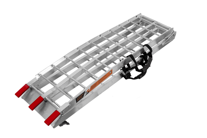 UNITRAILER ALR002 сгъваема алуминиева рампа за ремарке 221 см 340 кг с колан