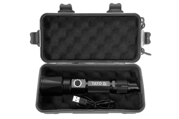 YATO YT-08559 LED 900lm многофункционален фенер, външна батерия, отварачка за бутилки, авариен чук