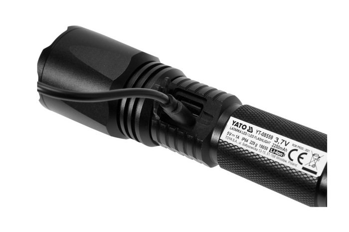 YATO YT-08559 LED 900lm многофункционален фенер, външна батерия, отварачка за бутилки, авариен чук