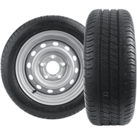 Комплект две подсилени колела за ремарке ГУМА LINGLONG 195/50 R13C 104/101N ДЖАНТА UNITRAILER 5.5Jx13"H2 5x112 ET:30