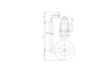 Опорно колело със скоба WINTERHOFF ST48-260LB+KLE48 150кг 48мм 500-710мм